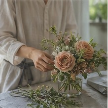 季節の花の制作